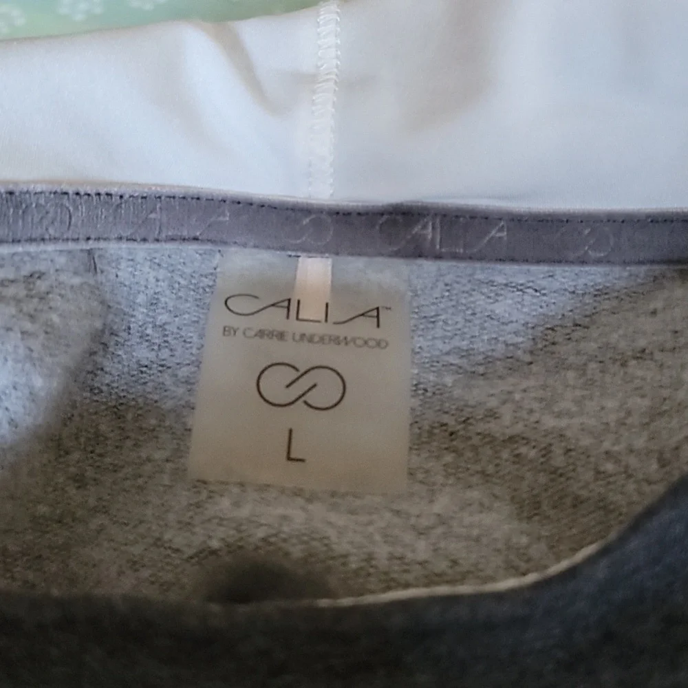 CALIA by Carrie Underwood women's size L long sleeve gray cowlneck  top - Picture 11 of 12